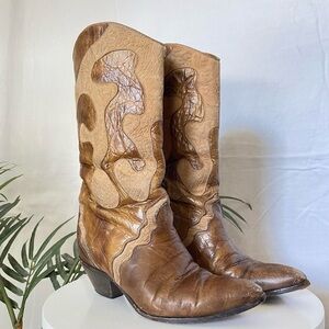 genuine leather cowboy boots